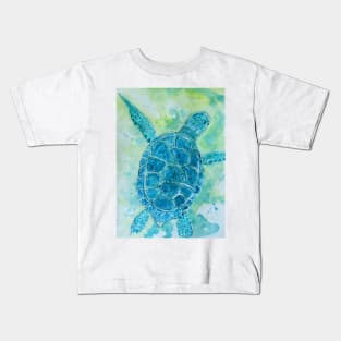 Blue Sea Turtle Kids T-Shirt